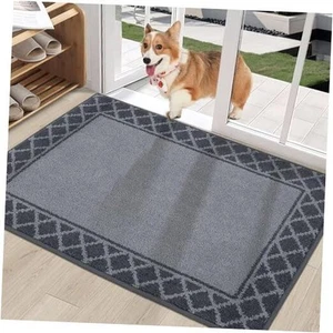 Door-Mat Dirt Trapper Entryway Rug Absorbent Low-Profile Non-Slip Welcome Mat - Picture 1 of 7