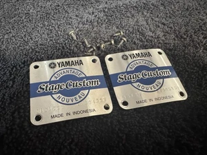 2 Yamaha Stage Custom Advantage Nouveau drum badges with screws. One pair. - Picture 1 of 5