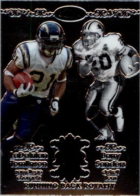 2007 Topps Chrome Running Back Royalty #TS LaDainian Tomlinson/Barry Sanders  FB - Image 1 of 2