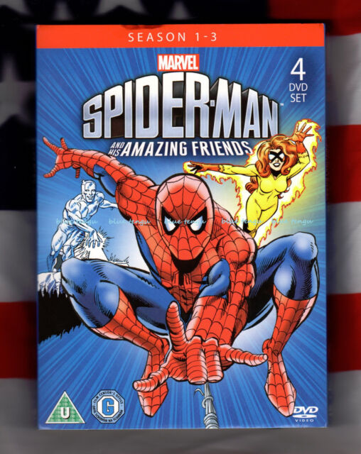 SPIDERMAN His Amazing Friends Complete Series DVD 4 Disc PAL UK SEALED  *READ OOP