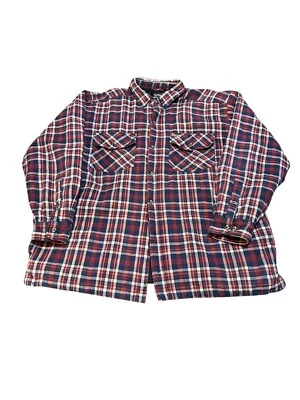 Gander Mountain Guide Series Flannel Jacket Men Sz 2XL Red Plaid Button Up READ - Image 1 of 4