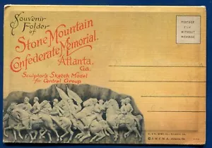 Stone Mountain Confederate Memorial Atlanta Georgia Postcard Folder PF208 - Picture 1 of 2