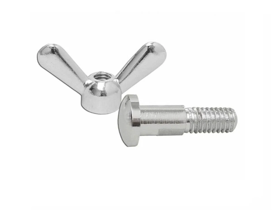 KAMSAT CB RADIO ANTENNA MOUNT WING NUT & BOLT CHROME MIDLAND SIRIO PRESIDENT