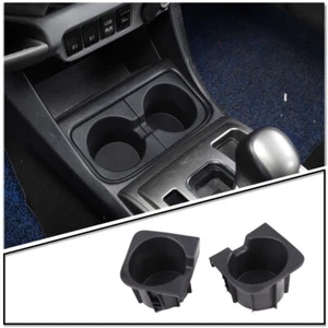 Portavasos de bebidas con inserción de consola central de TPE negro para Toyota-a Tacoma 2006-2015 - Imagen 1 de 9