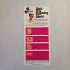 Vtg 1973 Walt Disney World Magic Kingdom Theme Park Ticket Book Flier Tour Info