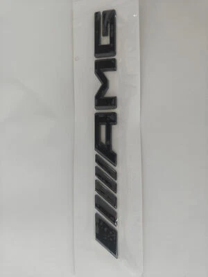 Zeo for Rear Trunk Lid Badge Letter Logo Mercedes Benz AMG Emblem GLOSS BLACK - Image 1 of 3