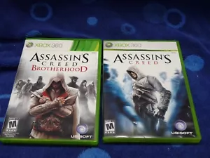 Assassin's Creed (2007) & Assassin’s Creed Brotherhood (2010) Xbox 360 Lot - Picture 1 of 10