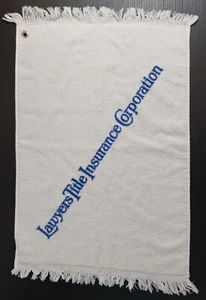 Vintage Golf Towel Lawyers Title Insurance Corporation Cannon Promo w Grommet - Picture 1 of 9
