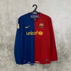 BARCELONA 2008 2009 HOME FOOTBALL SHIRT NIKE LONG SLEEVE JERSEY SIZE L