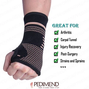 Pedimend Kupfer Handgelenkstütze Stützhülsen für Schmerzlinderung & Karpaltunnel - UK - Bild 1 von 7