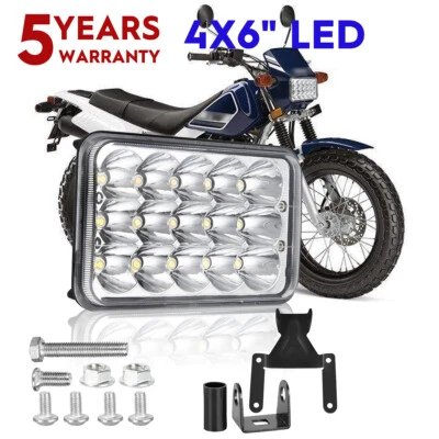 4x6"inch Square Motorcycle LED Headlight for Yamaha BW200 350 50 XT225 350 WR250 - Image 1 of 4