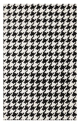 Hounds tooth Pattern Hand Tufted 100% Woolen Area Rugs Without Tariff & duty - Image 1 of 4