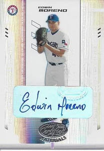 2004 Leaf Certified Materials Mirror White Autographs E Moreno 297 Rangers 13/50 - Picture 1 of 2