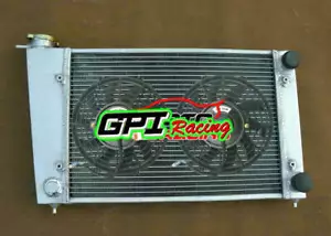 Aluminum Radiator + Fans For VW Golf Mk1 1.5 1981-1984 1982 1983 With Air Con MT - Picture 1 of 9