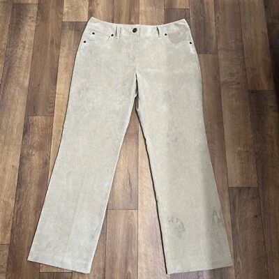 New Directions Pants Womens Petite Size 12P Tan Corduroy - Image 1 of 4