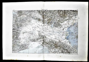 1881 ANTICA Mappa Militare MARGA:BACINO DEL PO - BASSIN DU PO.ITALIA AETNA - Foto 1 di 1