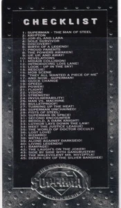 1994 Skybox DC Superman Platinum Card Series No. 90 Checklist - Picture 1 of 2