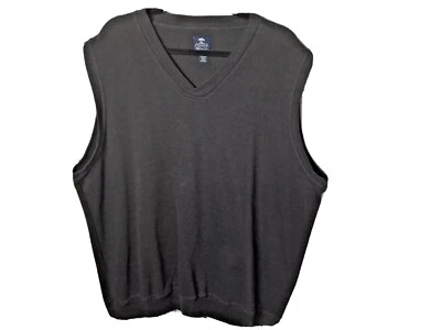 Pebble Beach Men’s Golf Sweater Vest Sleeveless Cotton Blend Black Size X Large  - Image 1 of 4