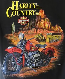 Harley Country Harley-Davidson Herren Large T-Shirt Motorcycles Hardware Desert - Bild 1 von 5