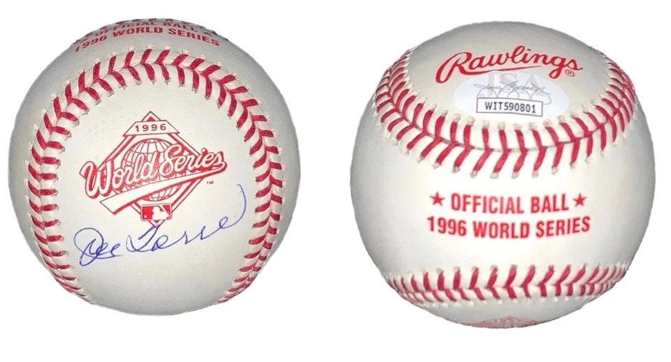 Joe Torre 1996 World Series Autographed Official Rawlings Baseball JSA - Image 1 of 4