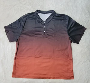 Men's Size 4XL Golf Polo Short Sleeve Gradient Color Collared FREE SHIPPING - Picture 1 of 10