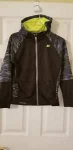 Boys 10-12 Large Russell Dri-power 360 Black And Gray Hooded Lined Jacket - Picture 1 of 1