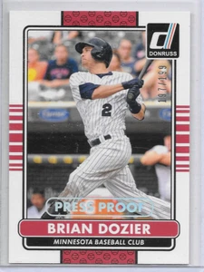 2015 Brian Dozier Insert /199 Baseball Card #119 Minnesota Twins Press Proof - Imagen 1 de 2