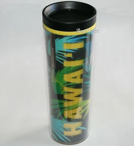 Bicchiere da viaggio ONE 2013 Starbucks Hawaii foglie di palma isolato 16 oz aperto scorrevole - Foto 1 di 5