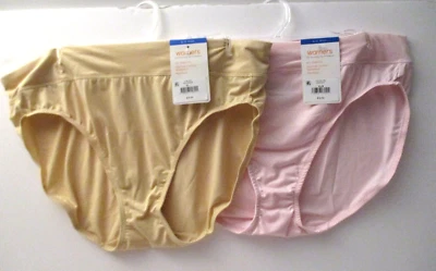 Warners hi cut panties~2 pair with Dig-Free Comfort size 8/XL style 5138J Foto 1 de 3