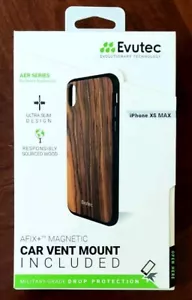 Evutec AER Series Case -iPhone XS Max Burmese Rosewood-Car Vent Mount - Picture 1 of 4