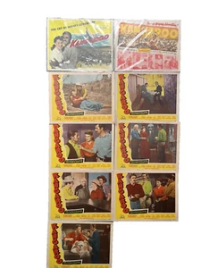 Lotto 9 carte vintage 1951 Kangaroo Maureen O'Hara Chips Rafferty film lobby - Foto 1 di 10