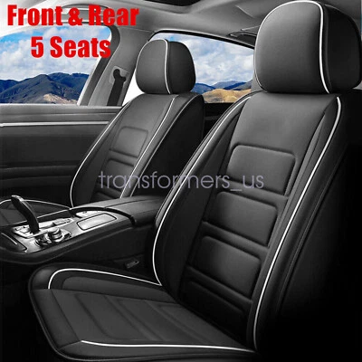 For Acura TLX ILX TSX Deluxe Faux Leather Car 5-Seat Covers Front + Rear Cushion Foto 1 de 4