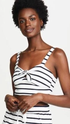 Top óptico corto a rayas BB Dakota negro blanco para mujer S nuevo con etiquetas Foto 1 de 4