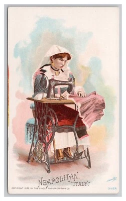 The Singer Manufacturing Co. ITALY Vintage ©1892 Advertising Trade Card - Image 1 of 4