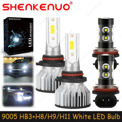 For Saab 9-7x 2005-2009 White LED Headlights Bulbs High Beam + Fog Light 36W F7 - Image 1 of 4