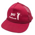 Plum Creek Pole golfowe Club Snapback Mesh Czerwona czapka z daszkiem Trucker Lina Kapelusz VTG
