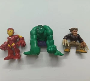 lot of 3 Super Hero Squad ironman hulk x-man ACTION FIGURE 2"-3" old - Picture 1 of 6