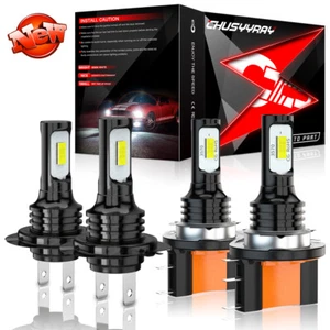 4x H15+H7 LED Headlight Kit High Low Beam for Mercedes GLK250 300 350 2013-2015 - Picture 1 of 15