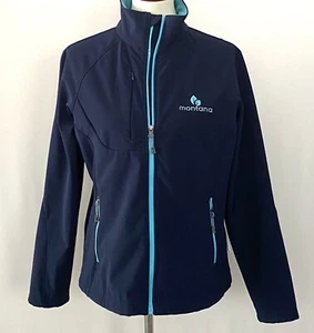 Landway Women's Soft Shell Jacket Navy Blue Fleece Lined Med - Picture 1 of 10
