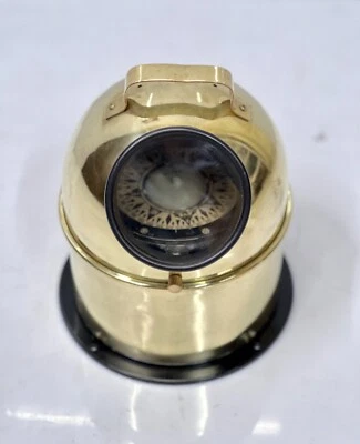 Maritime Navigation Saura Keiki Seisakusho Antique Brass Boat Compass - Japan - Image 1 of 4