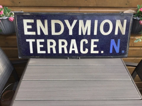 GENUINE ORIGINAL NORTH LONDON ENAMEL  SIGN ENDYMION TERRACE. N Cover