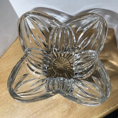 Mikasa San Larenz хрусталь тюльпанов 4-сторонняя прозрачная стеклянная чаша для попурри 8 дюймов - Изображение 1 из 4