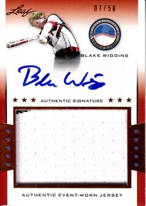 2013 Leaf Power Showcase Jersey Autographs Bronze #BW1 Blake Wiggins/50  