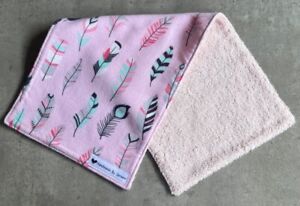 Handmade Baby Burp Cloth- Flannel Front/Double Sided Towelling Backed.