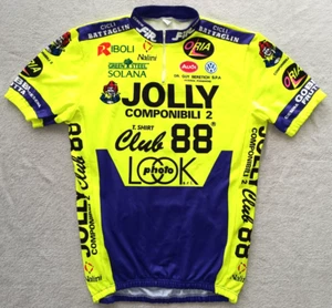 Jolly Componibili Club 88 Nalini vintage Yellow Blue cycling jersey size 7 (XXL) - Picture 1 of 6