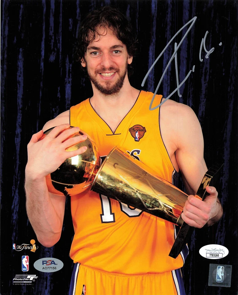 Foto firmada por Pau Gasol 8x10 PSA Los Angeles Lakers Foto 1 de 1