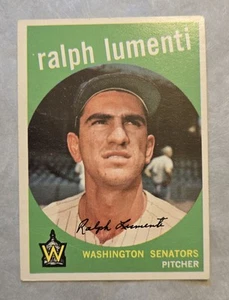 1959 Topps Baseball #316 Ralph Lumenti - Washington Senators - Picture 1 of 3