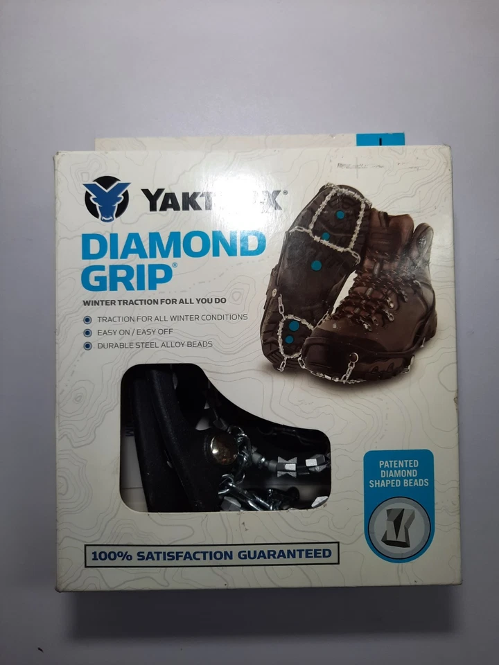 Yaktrax 08532 Diamond Grip Ice Trekkers Large Black