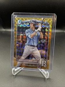 2025 Bowman #BCP-64 Jack Lines Chrome Prospects Gold Geometric Refractor #/50 - Picture 1 of 1