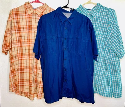 Vintage Arrow Short Sleeve Button Up Lot of 3 Men's Size XL Navy Orange & Blue - Image 1 of 4